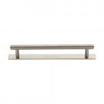 M Marcus Heritage Brass Knurled Design Cabinet Pull with Plate 160mm Centre to Centre